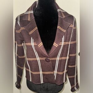 Max Studio One Button Closure Cropped Blazer - Size M